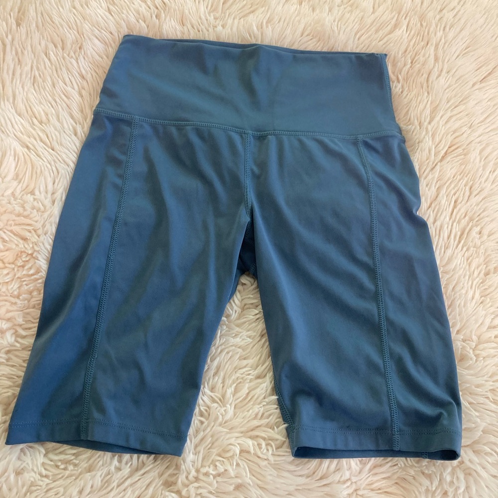 Women's Teal Bike Shorts - Picture 1 of 3